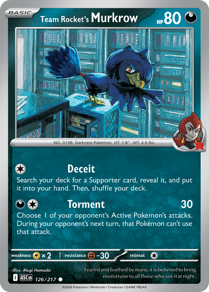 Team Rocket's Murkrow, 126/217, Standard