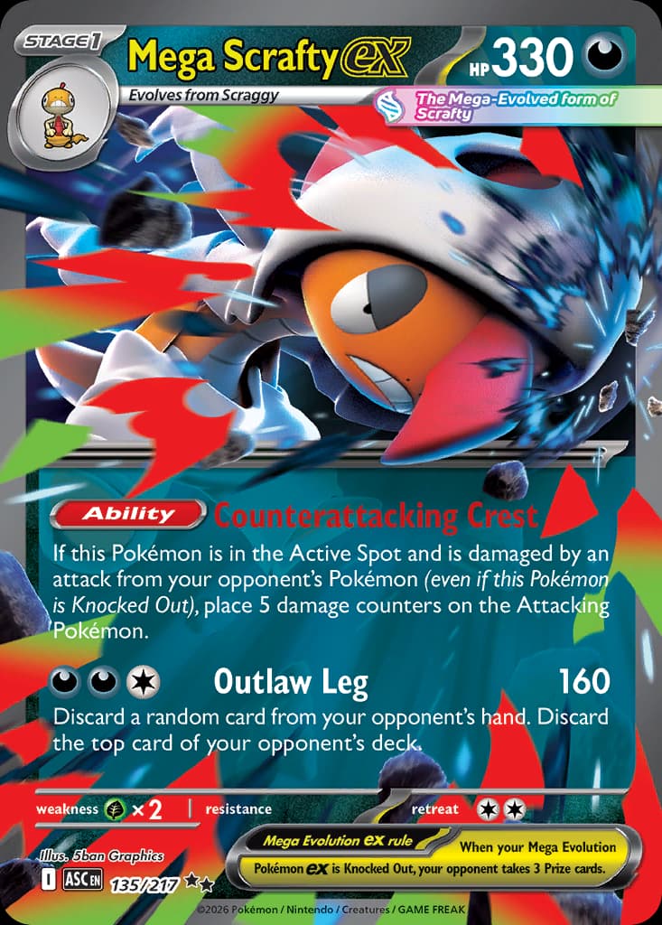 Mega Scrafty ex, 135/217, Standard