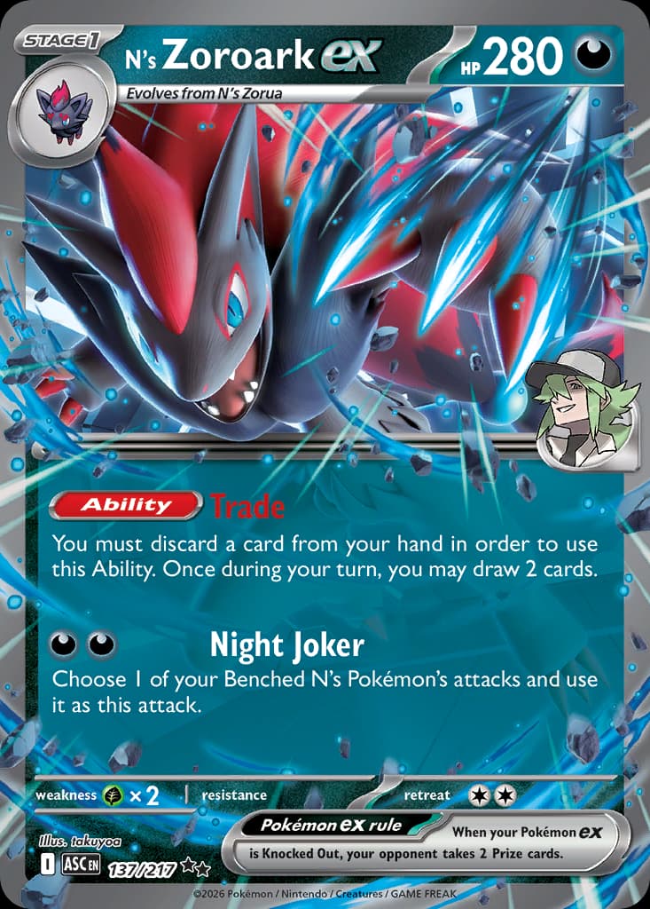 N's Zoroark ex, 137/217, Standard