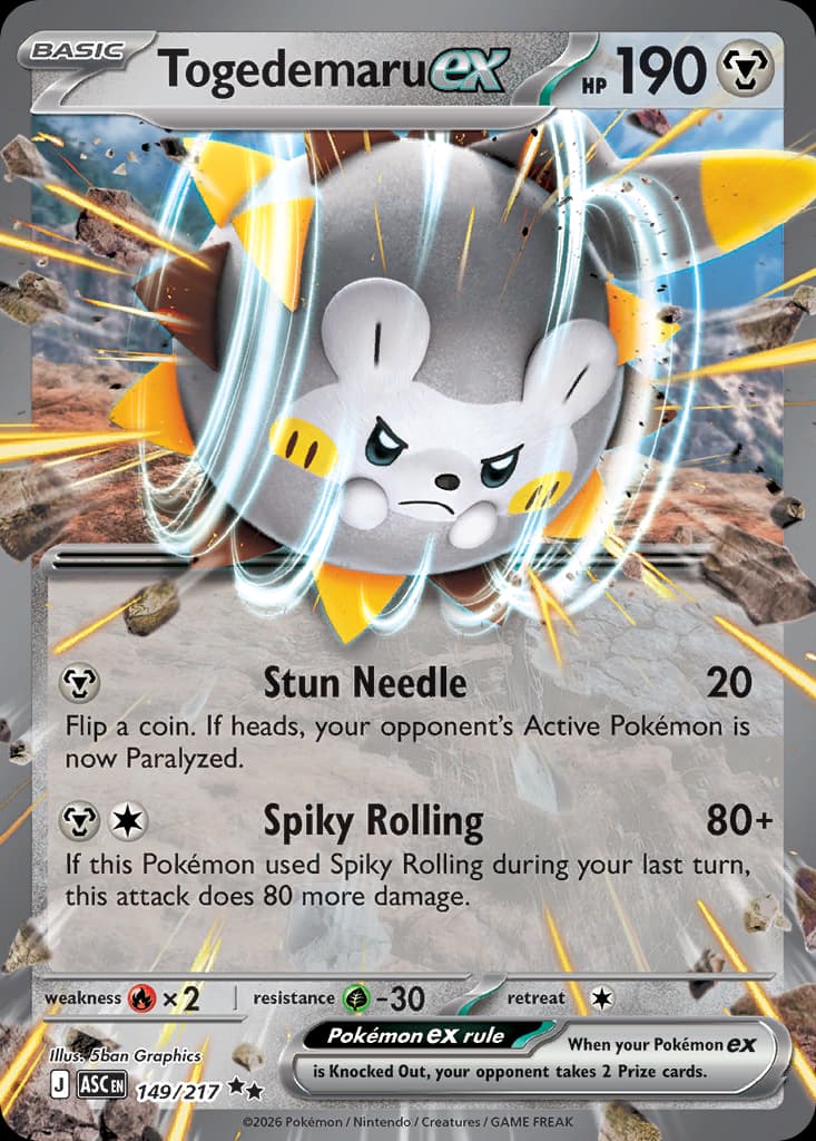 Togedemaru ex, 149/217, Standard