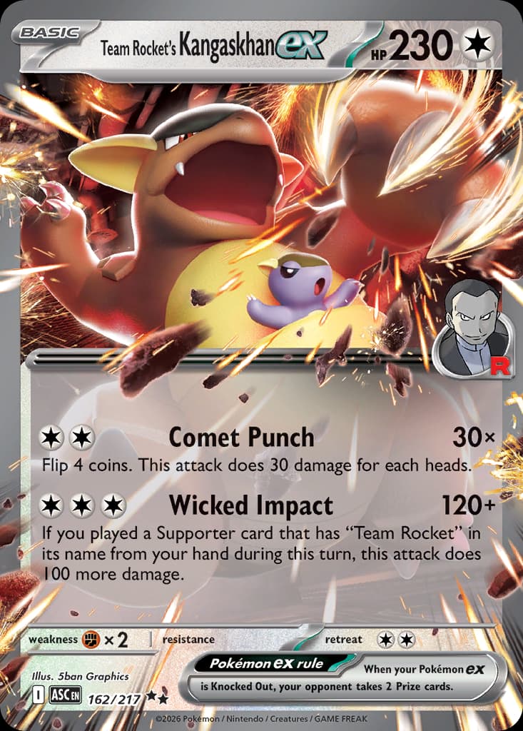 Team Rocket's Kangaskhan ex, 162/217, Standard