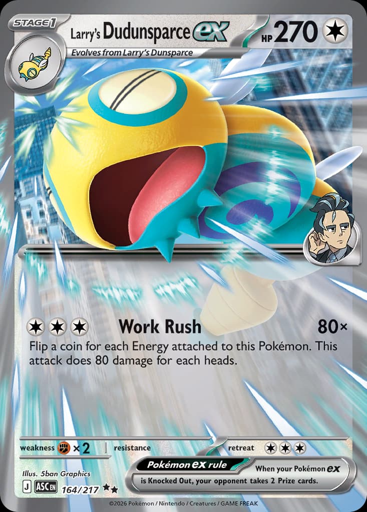Larry's Dudunsparce ex, 164/217, Standard