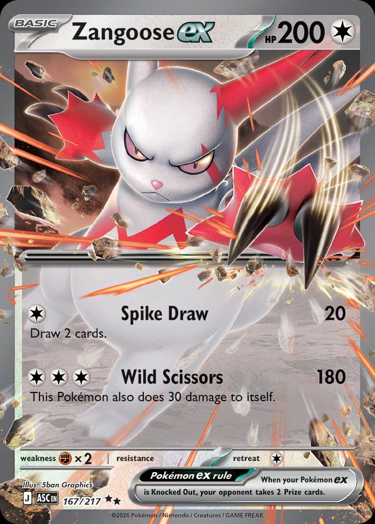 Zangoose ex, 167/217, Standard