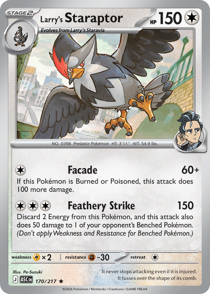 Larry's Staraptor, 170/217, Standard