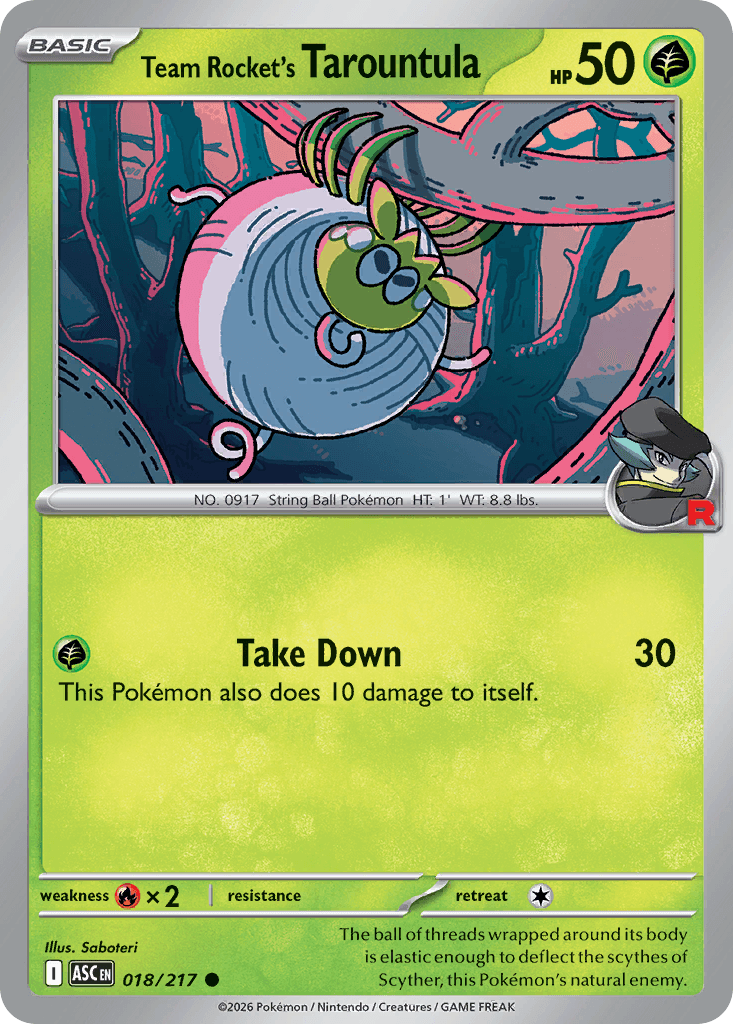 Team Rocket's Tarountula, 18/217, Standard