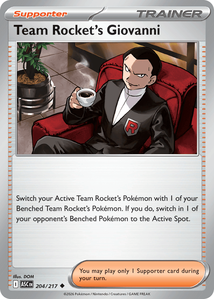 Team Rocket's Giovanni, 204/217, Standard