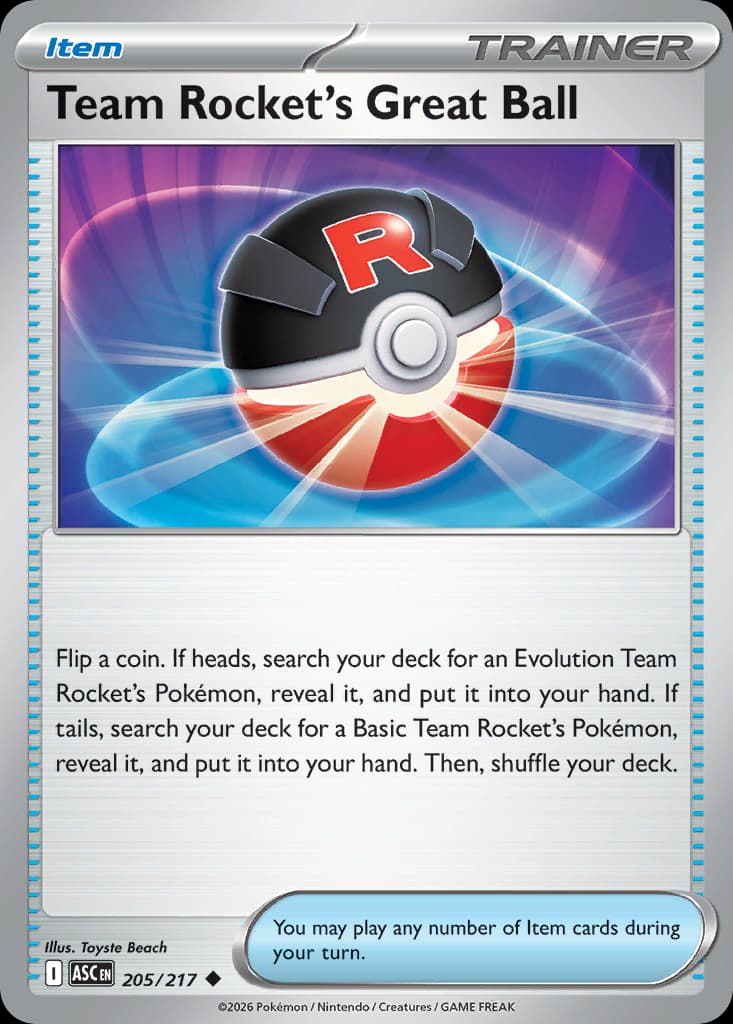 Team Rocket's Great Ball, 205/217, Standard