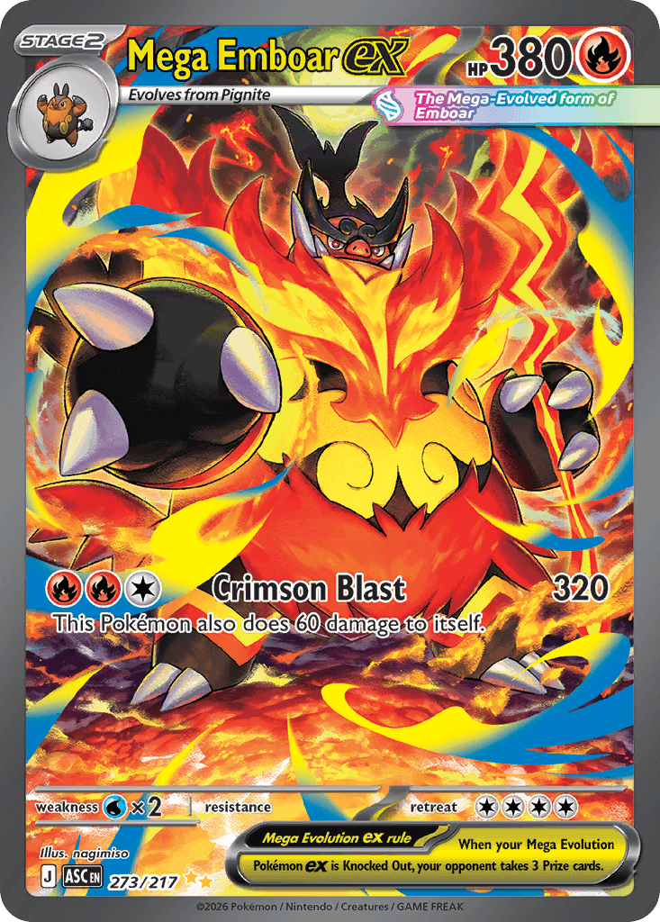 Mega Emboar ex, 273/217, Standard