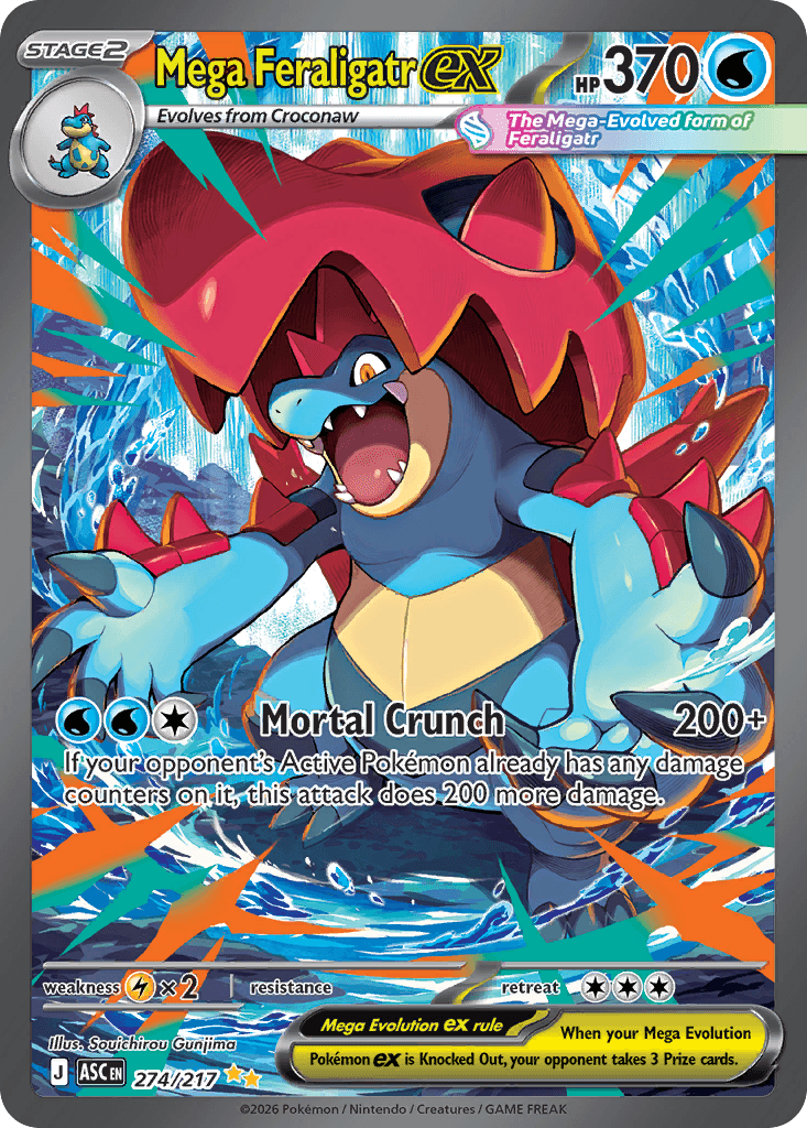 Mega Feraligatr ex, 274/217, Standard