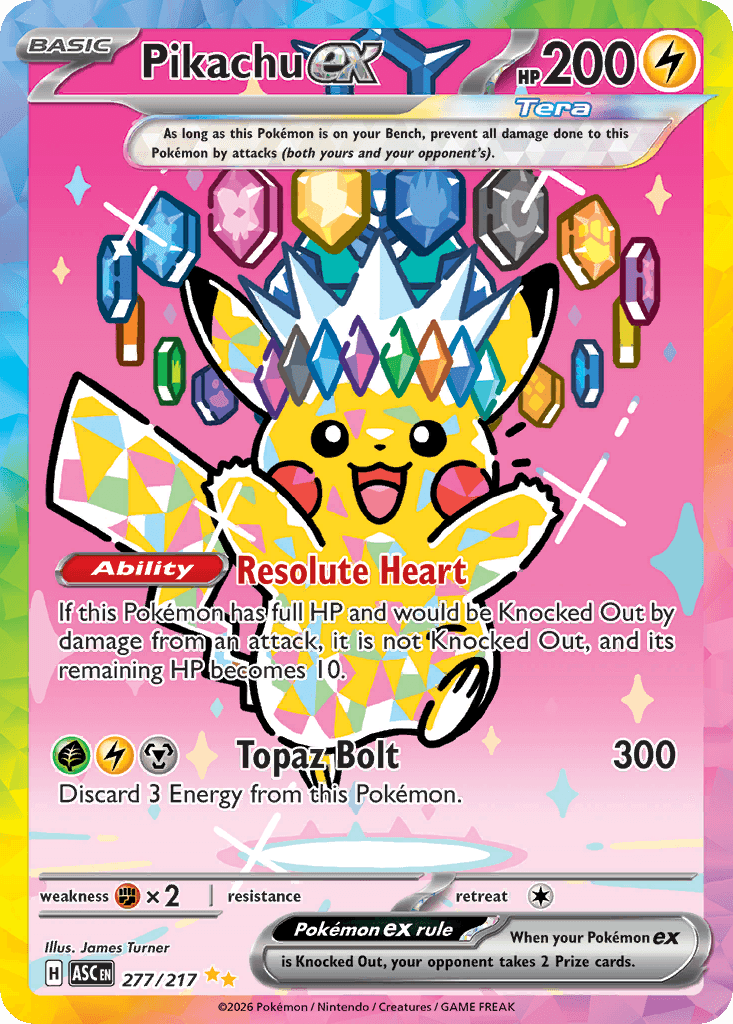 Pikachu ex, 277/217, Standard
