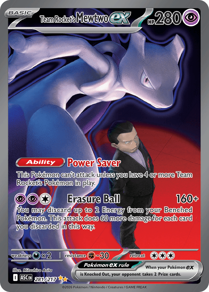 Team Rocket's Mewtwo ex, 281/217, Standard