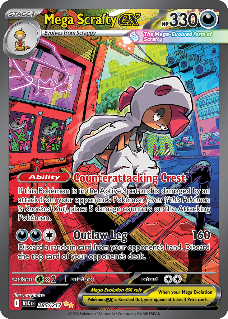 Mega Scrafty ex, 285/217, Standard