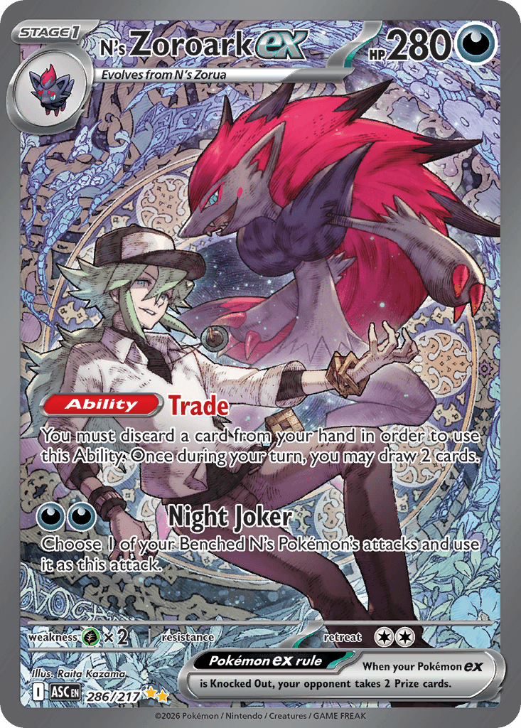 N's Zoroark ex, 286/217, Standard