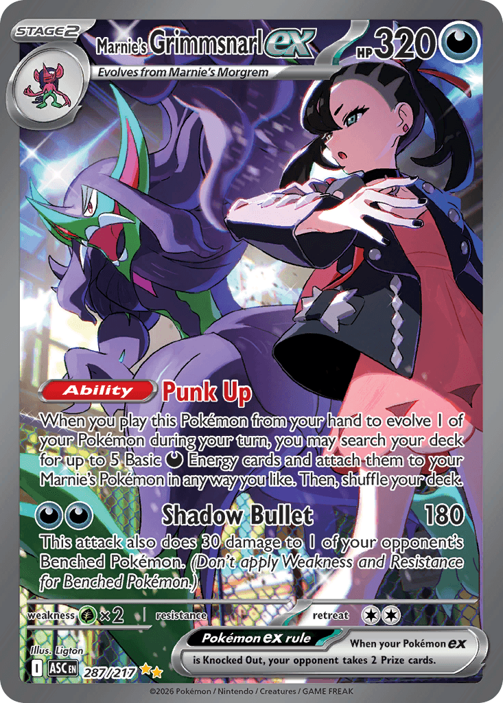 Marnie's Grimmsnarl ex, 287/217, Standard