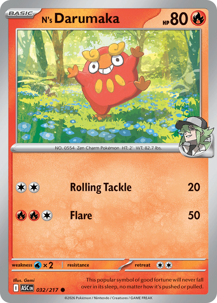 N's Darumaka, 32/217, Standard