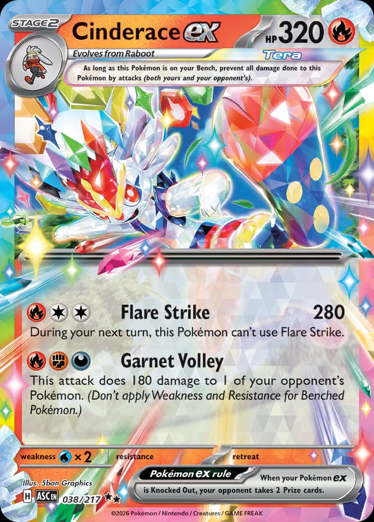 Cinderace ex, 38/217, Standard