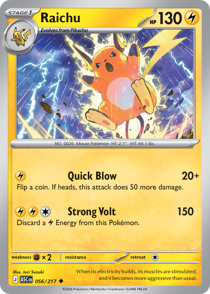 Raichu, 56/217, Standard