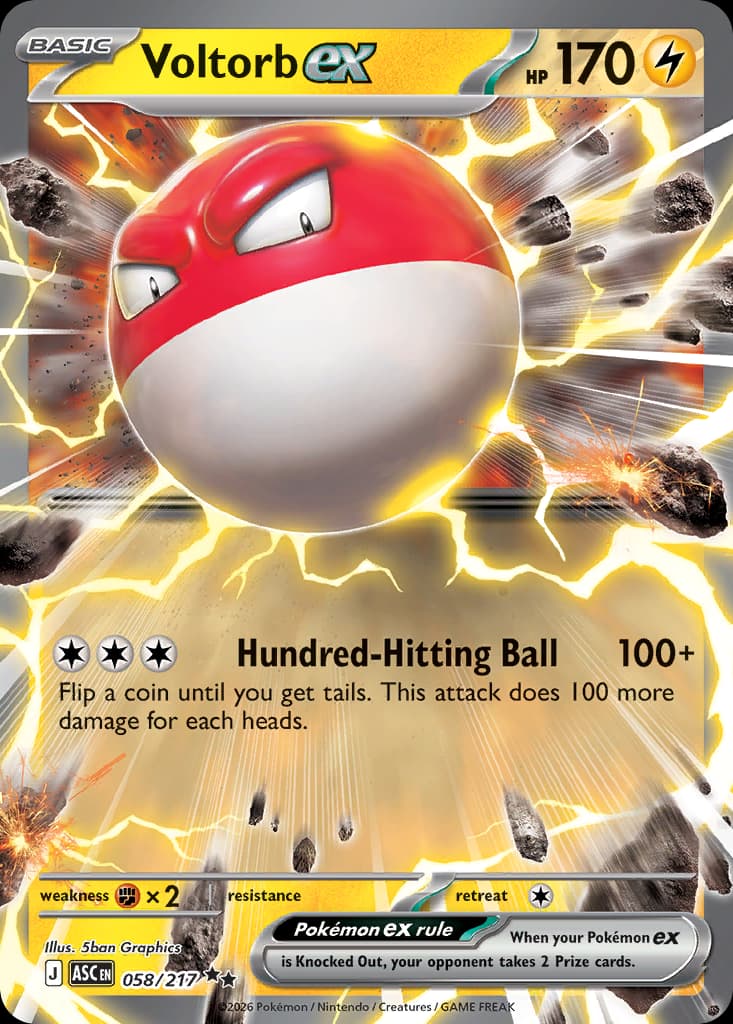 Voltorb ex, 58/217, Standard
