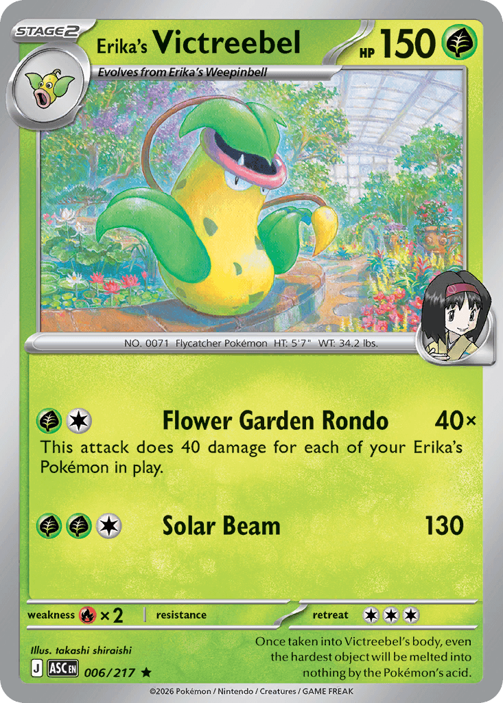 Erika's Victreebel, 6/217, Standard