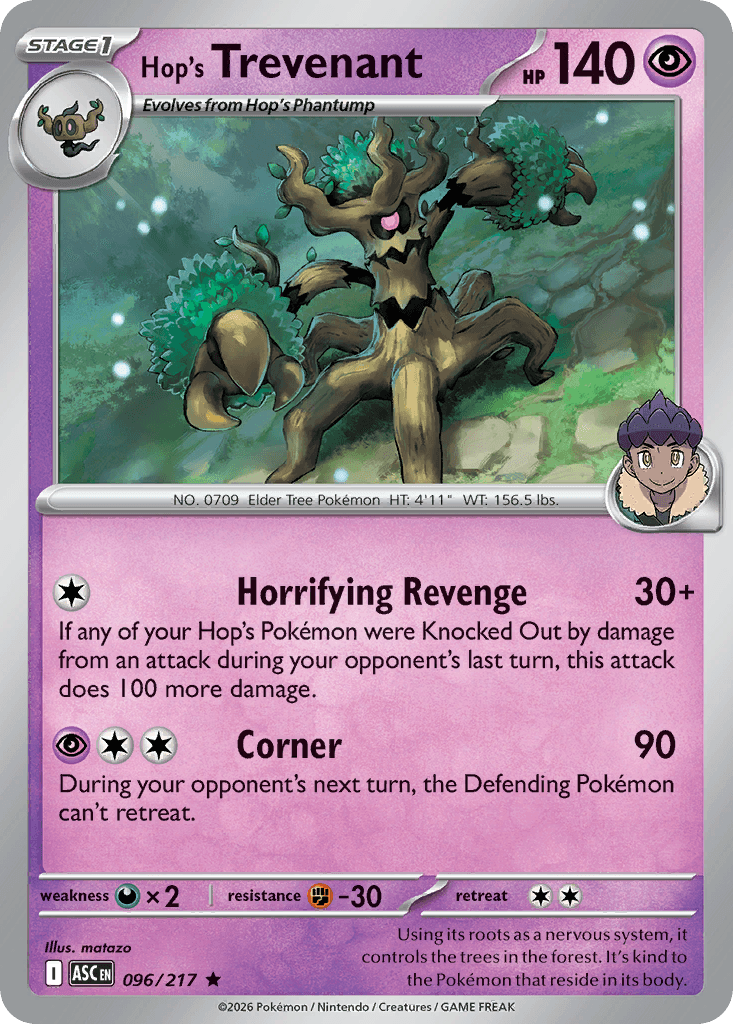 Hop's Trevenant, 96/217, Standard