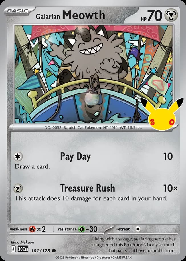 Galarian Meowth, 101/128, Standard