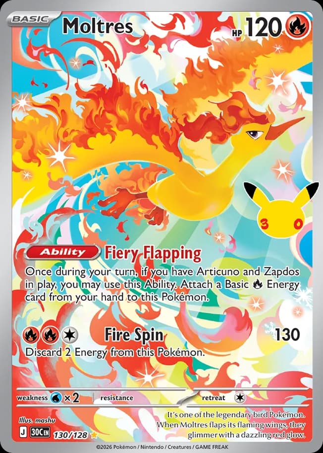Moltres, 130/128, Standard