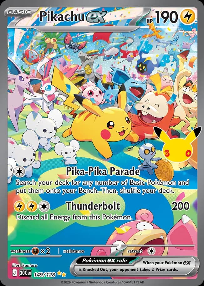Pikachu ex, 149/128, Standard