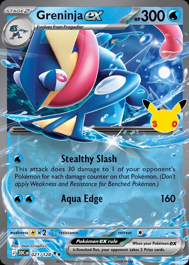 Greninja ex, 21/128, Standard