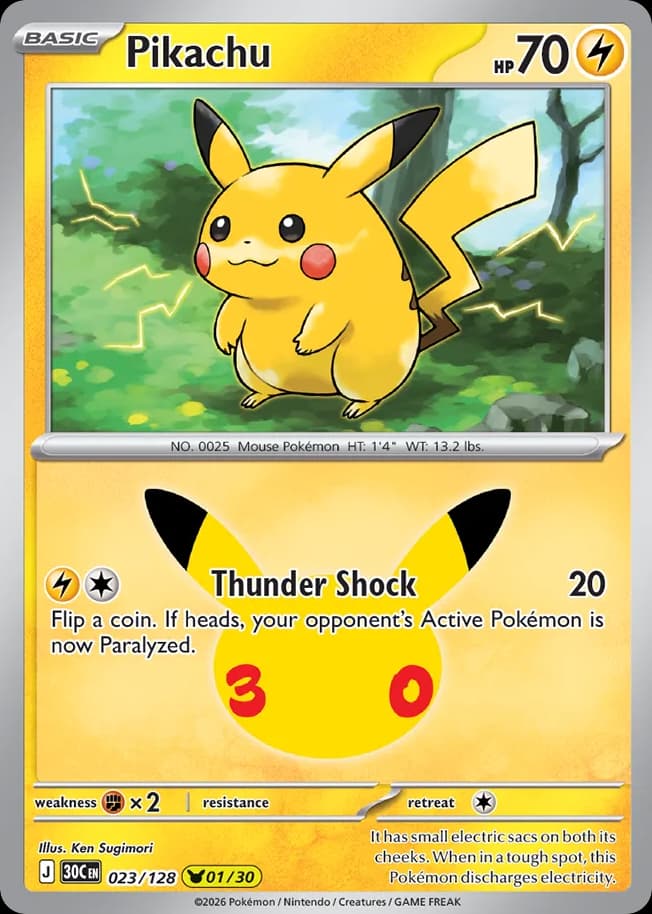Pikachu, 23/128, Standard