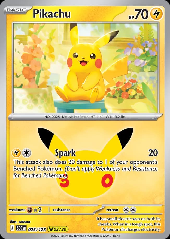Pikachu, 25/128, Standard