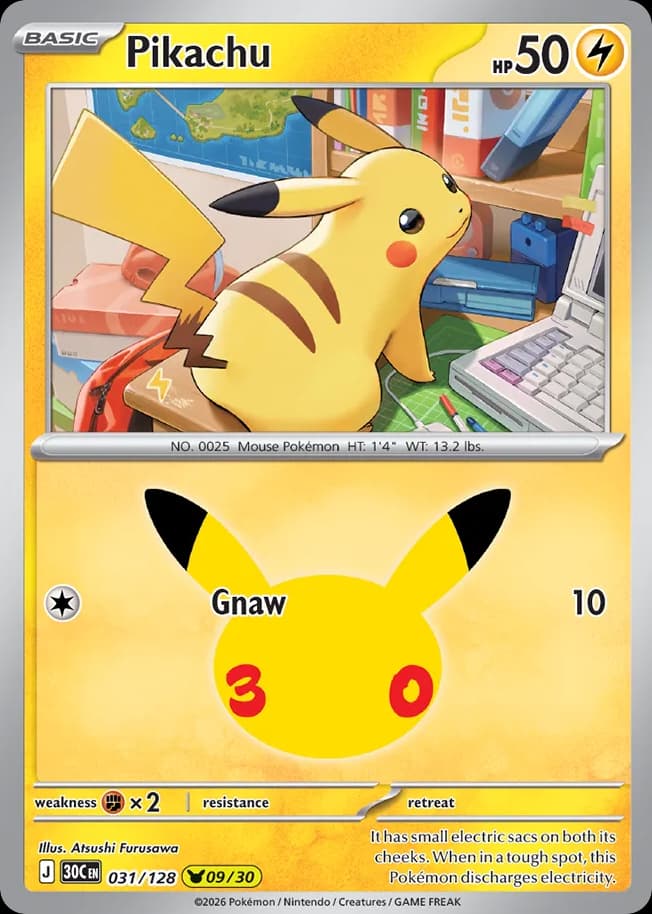 Pikachu, 31/128, Standard