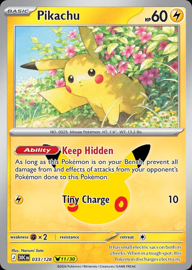Pikachu, 33/128, Standard