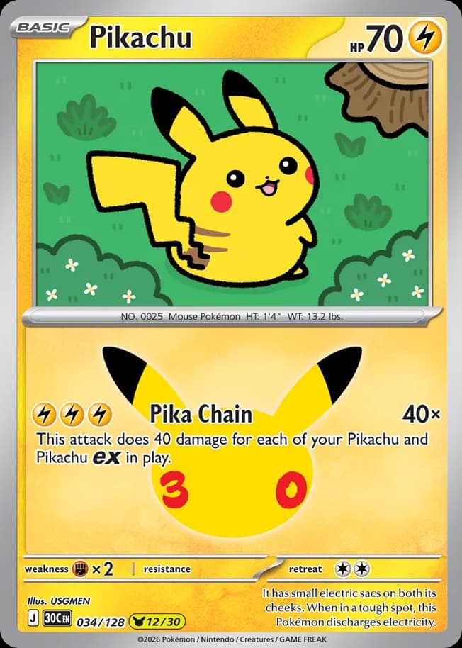 Pikachu, 34/128, Standard