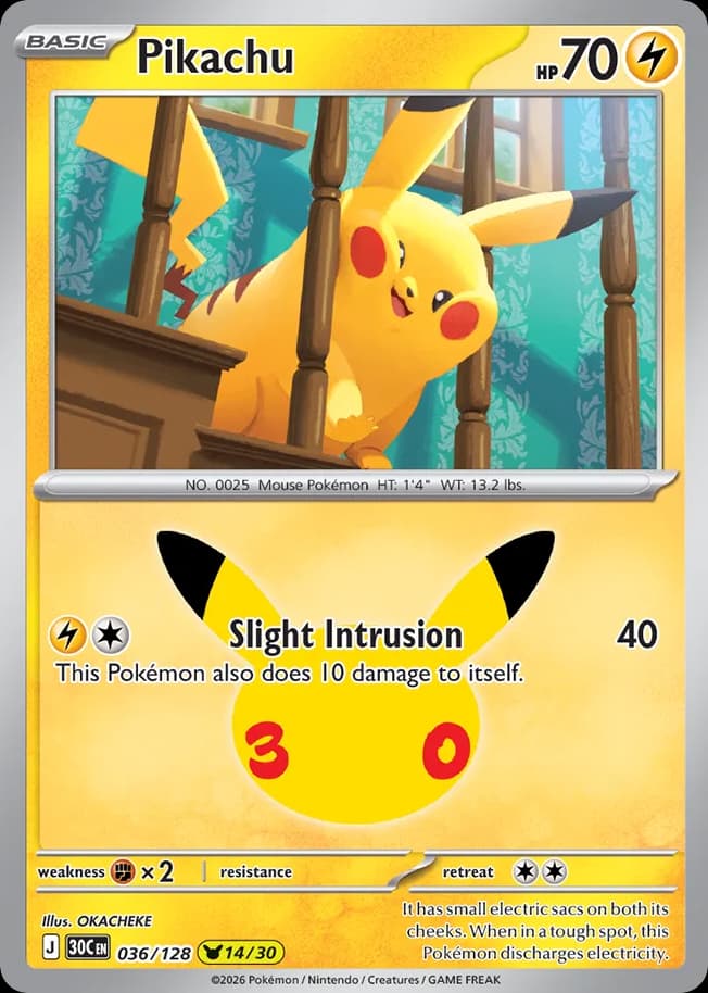 Pikachu, 36/128, Standard