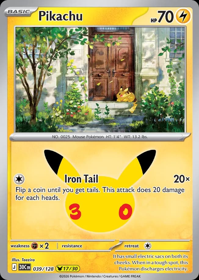 Pikachu, 39/128, Standard