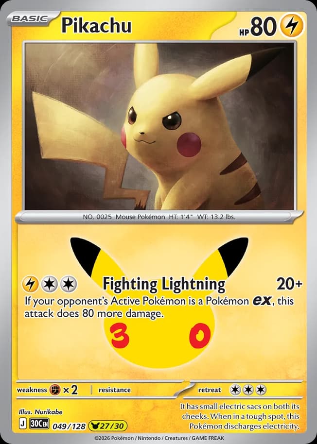 Pikachu, 49/128, Standard