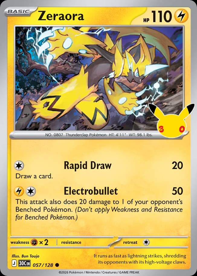 Zeraora, 57/128, Standard