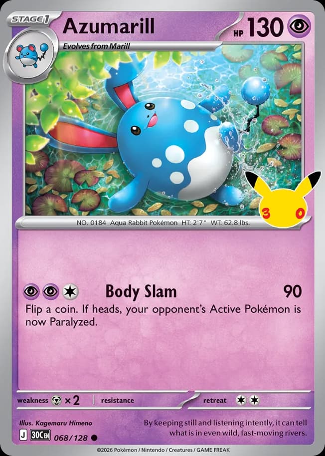 Azumarill, 68/128, Standard