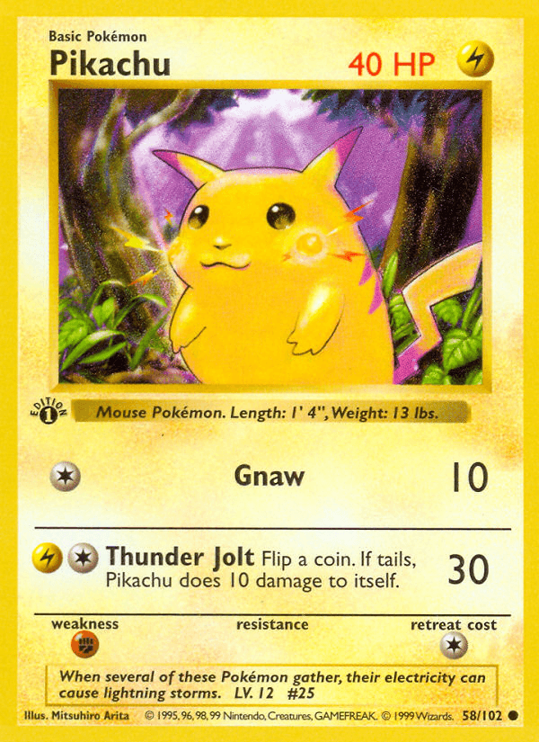 Pikachu, 58/102, Unlimited