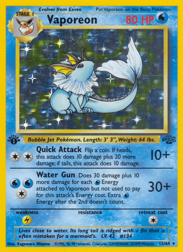 Vaporeon, 12/64, Unlimited