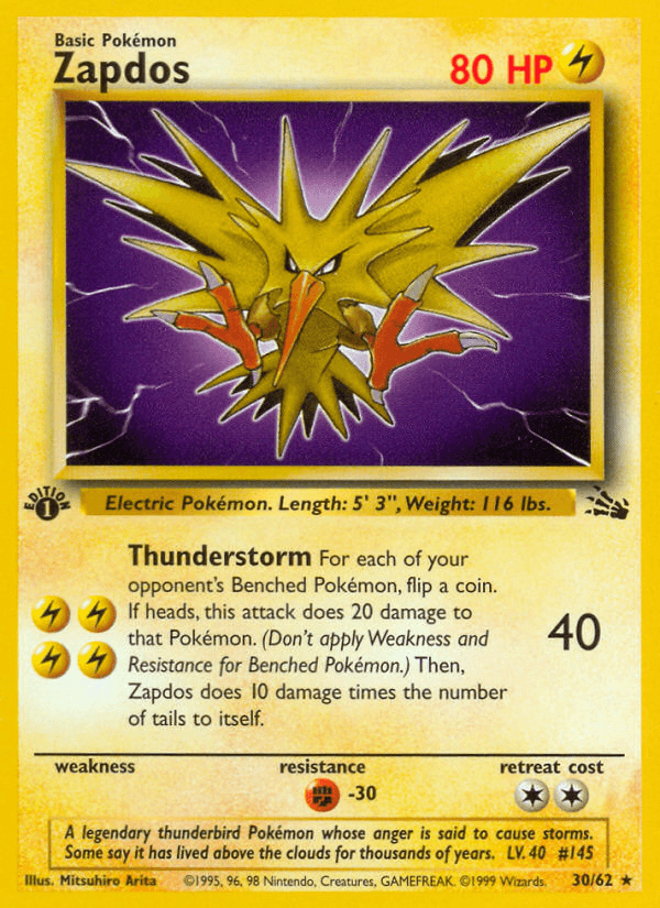 Zapdos, 30/62, Unlimited