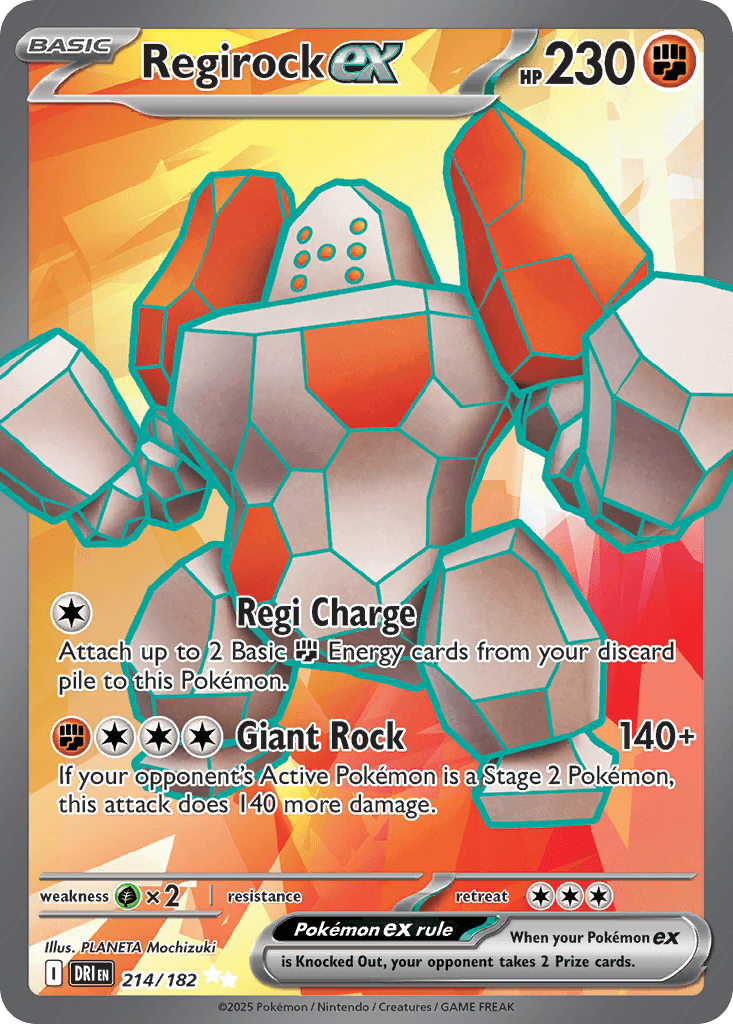 Regirock ex, 214/182, Standard