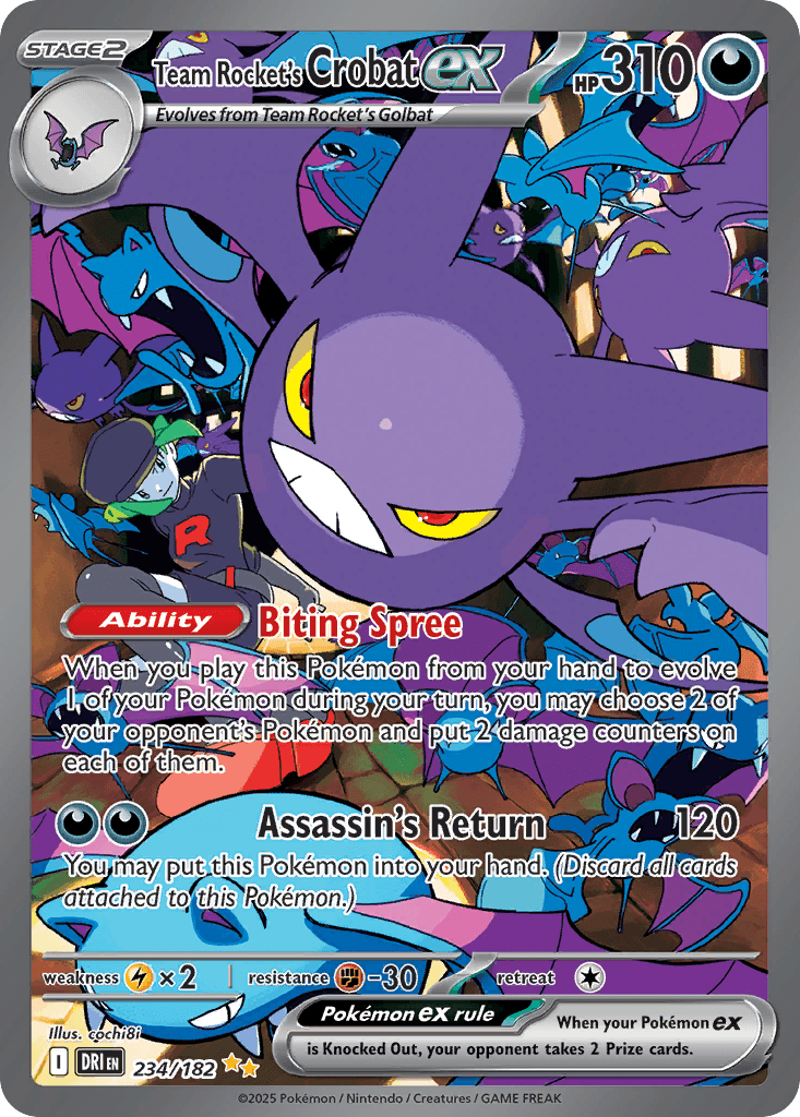 Team Rocket's Crobat ex, 234/182, Standard