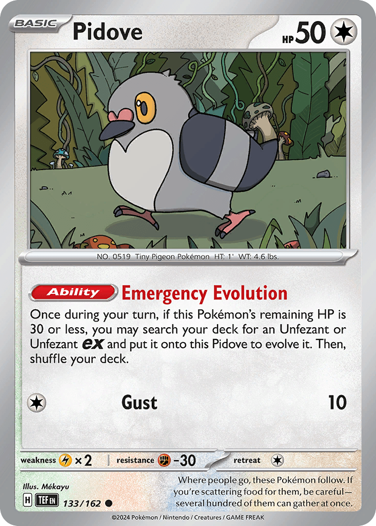 Pidove, 133/162, Standard