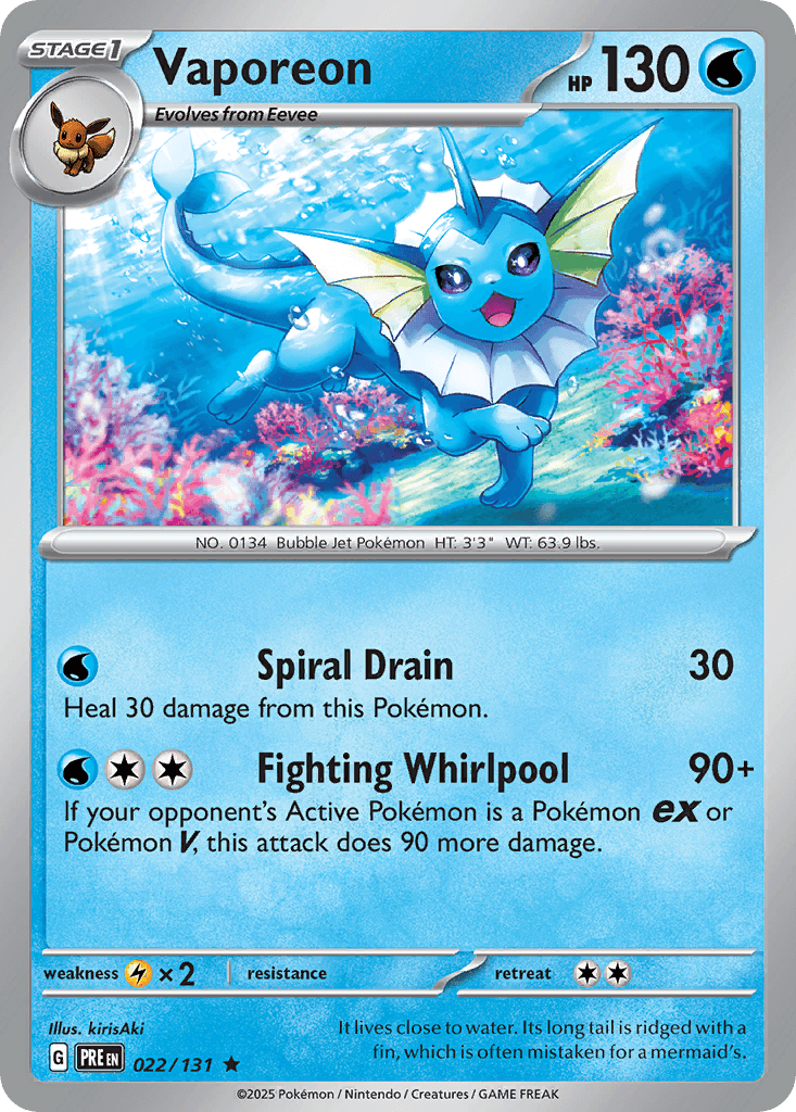 Vaporeon, 22/131, Standard