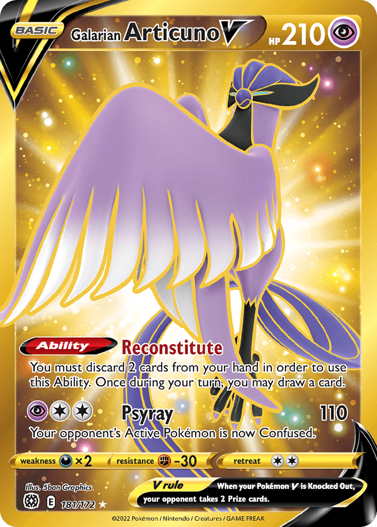Galarian Articuno V, 181/172, Standard