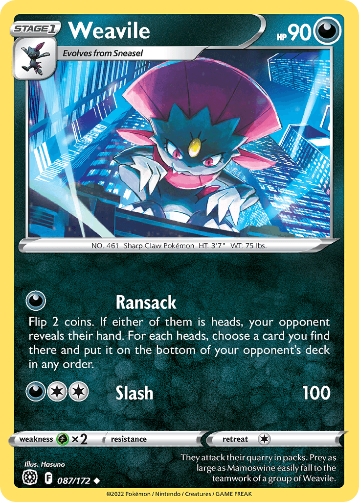 Weavile, 87/172, Standard